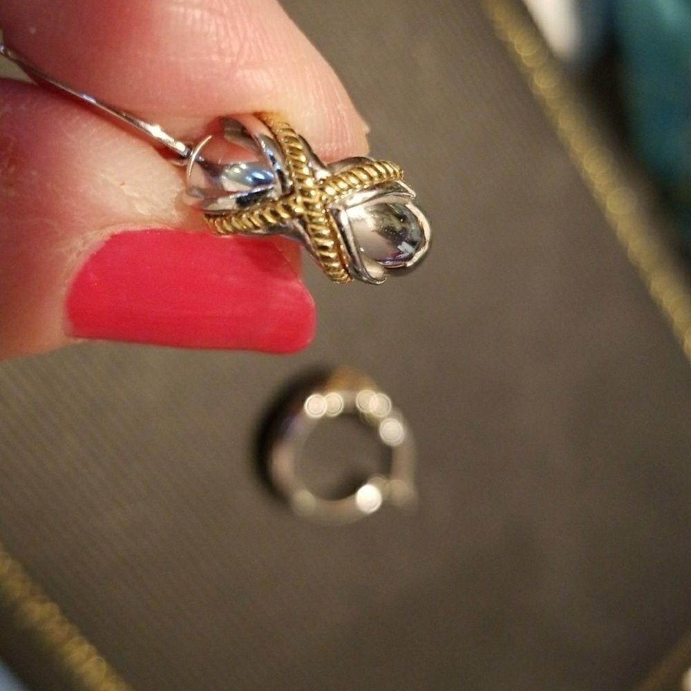 Elegant Gold and Silver Women's Earrings